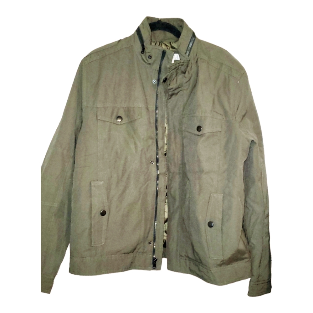 Kenneth Cole coat NWT men's size Large dark army green color